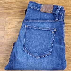 MADEWELL 31x26.5 CURVY HIGH-RISE SKINNY WOMENS PRE-OWNED FADED STRECH JEANS
